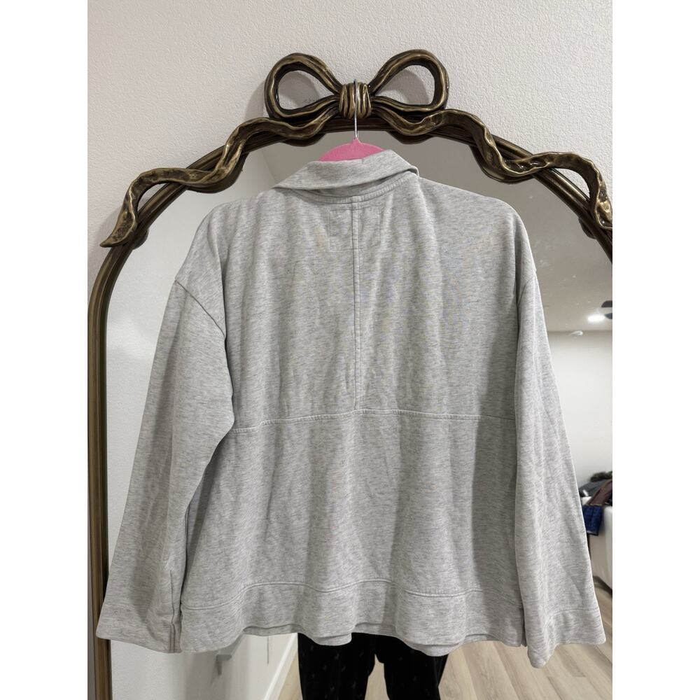 Light Gray Quarter-Zip Pullover Sweatshirt - Women's - Picture 2 of 9